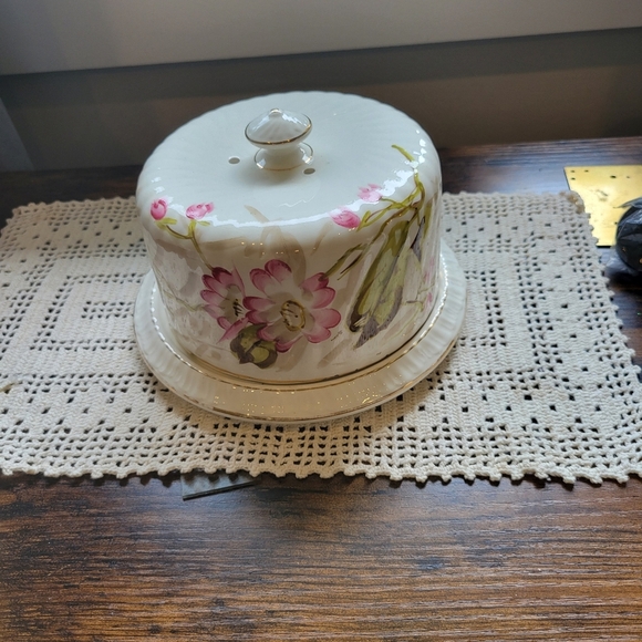 Antique Royal Bann Franz Anton Mehlem Round Porcelain Cheese Dome Keeper - Picture 10 of 10